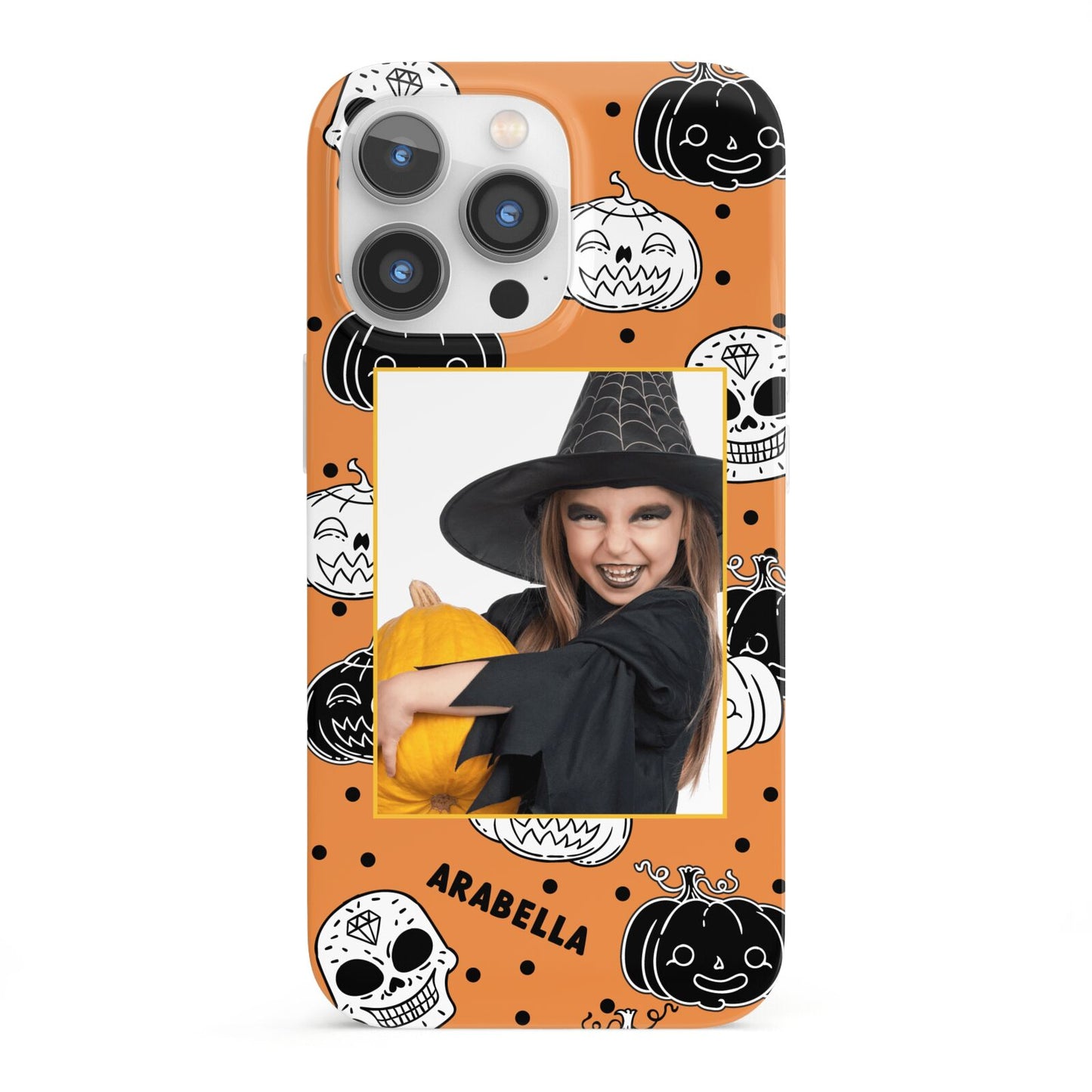 Halloween Pumpkins Photo Upload iPhone 13 Pro Full Wrap 3D Snap Case