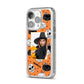 Halloween Pumpkins Photo Upload iPhone 14 Pro Glitter Tough Case Silver Angled Image