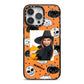 Halloween Pumpkins Photo Upload iPhone 14 Pro Max Black Impact Case on Silver phone