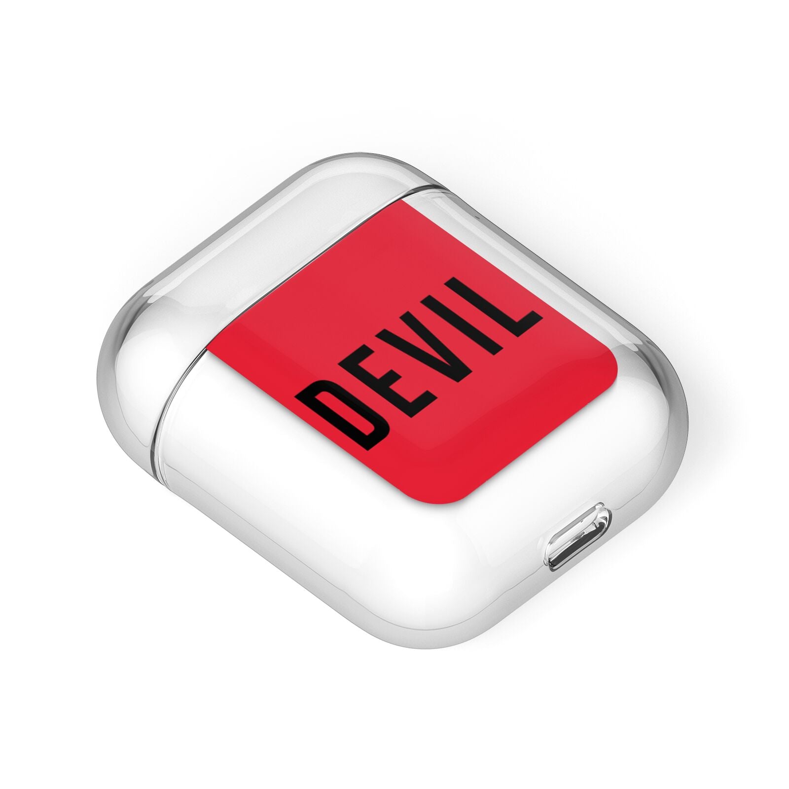 Halloween Red Devil AirPods Case Laid Flat