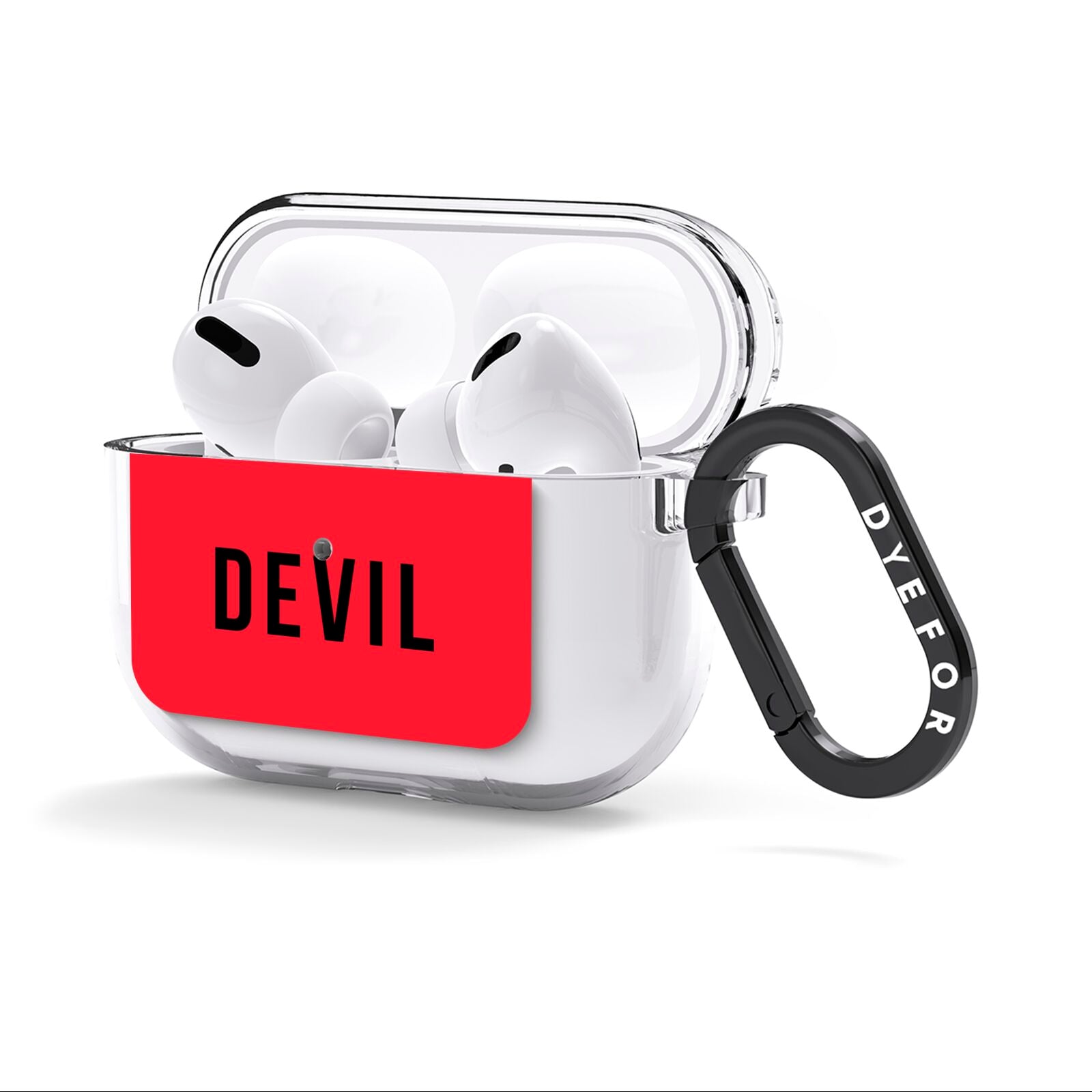 Halloween Red Devil AirPods Clear Case 3rd Gen Side Image