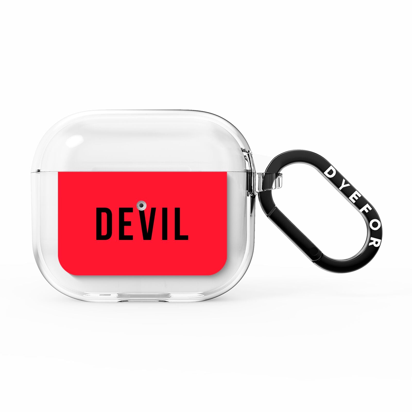 Halloween Red Devil AirPods Clear Case 3rd Gen