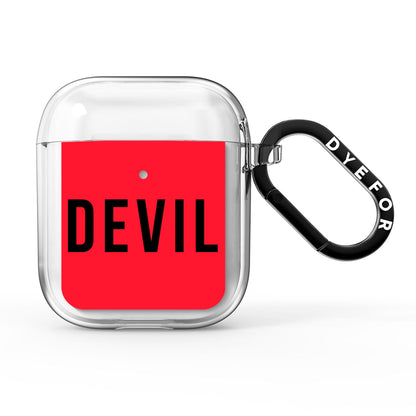 Halloween Red Devil AirPods Clear Case