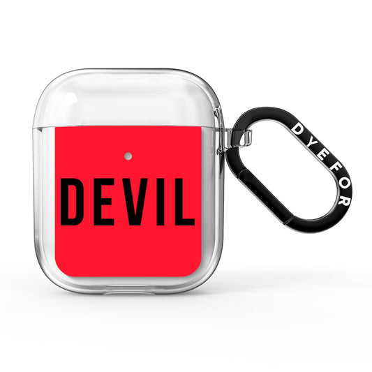 Halloween Red Devil AirPods Clear Case