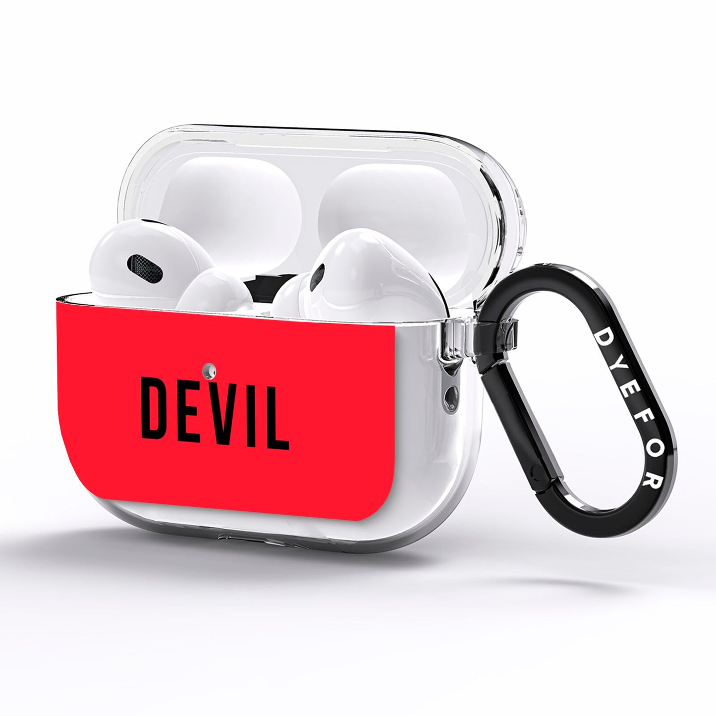 Halloween Red Devil AirPods Pro Clear Case Side Image