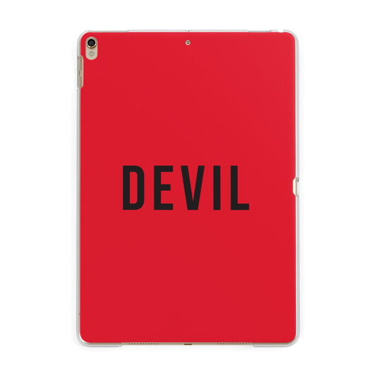 Halloween Red Devil Apple iPad Gold Case