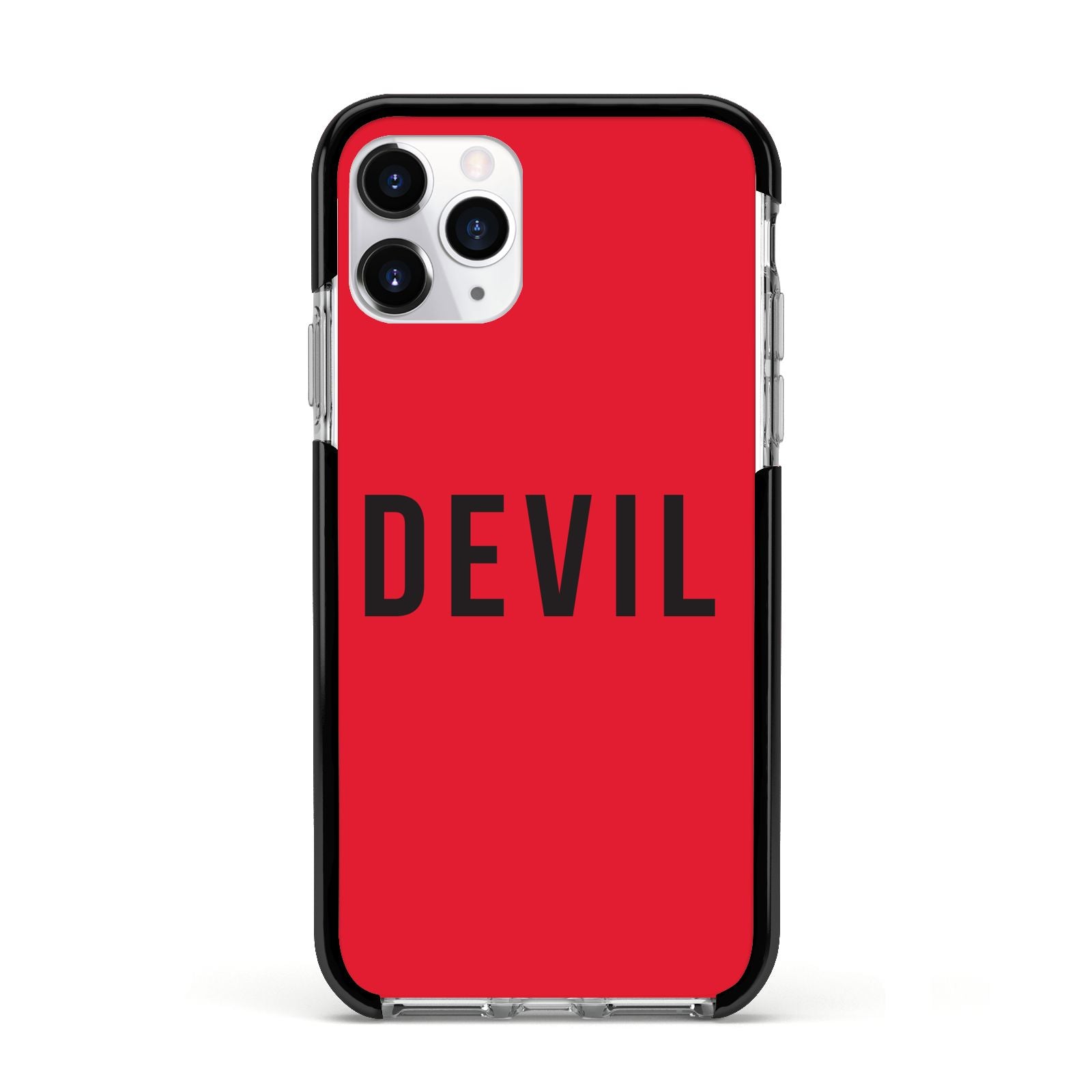 Halloween Red Devil Apple iPhone 11 Pro in Silver with Black Impact Case