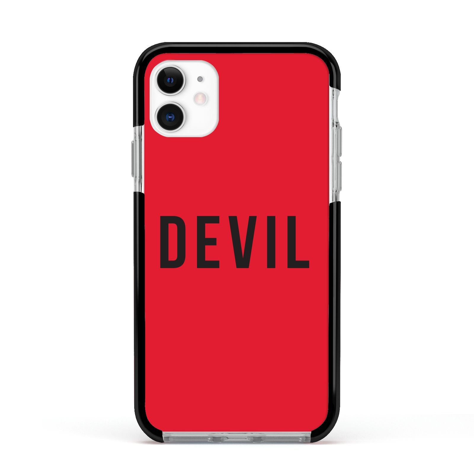 Halloween Red Devil Apple iPhone 11 in White with Black Impact Case