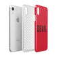 Halloween Red Devil Apple iPhone XR White 3D Tough Case Expanded view