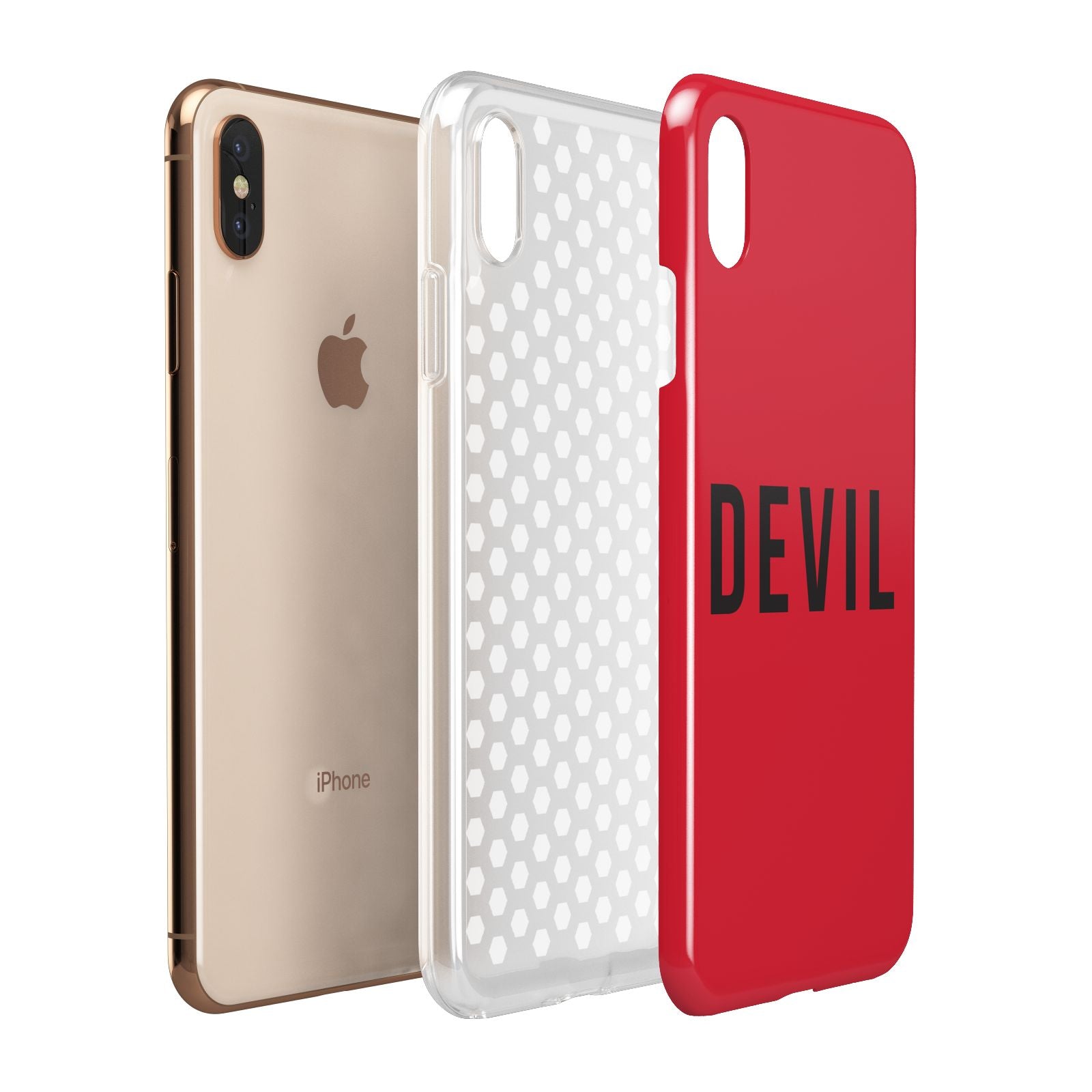 Halloween Red Devil Apple iPhone Xs Max 3D Tough Case Expanded View