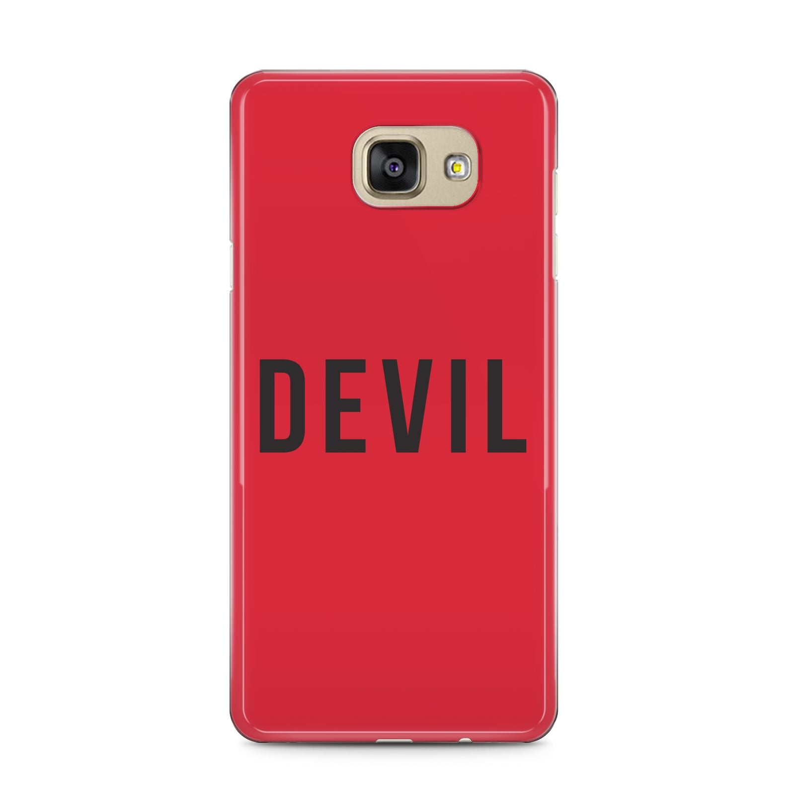 Halloween Red Devil Samsung Galaxy A5 2016 Case on gold phone