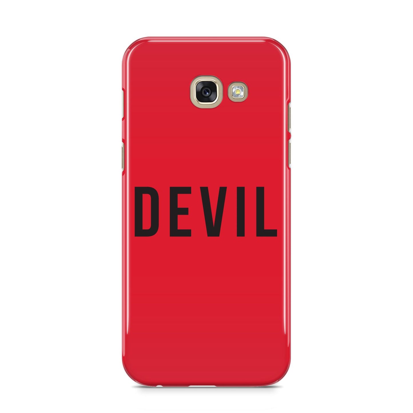 Halloween Red Devil Samsung Galaxy A5 2017 Case on gold phone