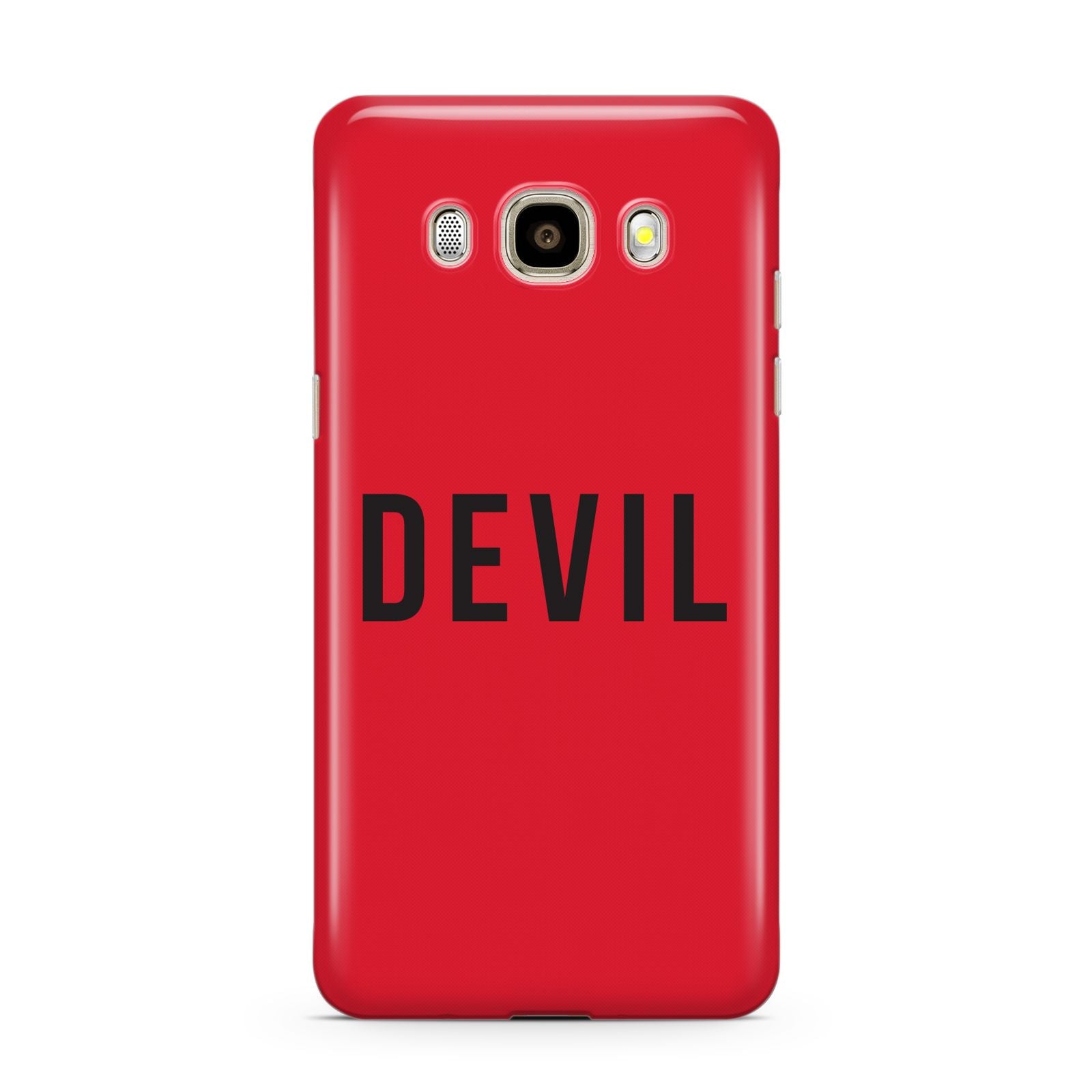 Halloween Red Devil Samsung Galaxy J7 2016 Case on gold phone