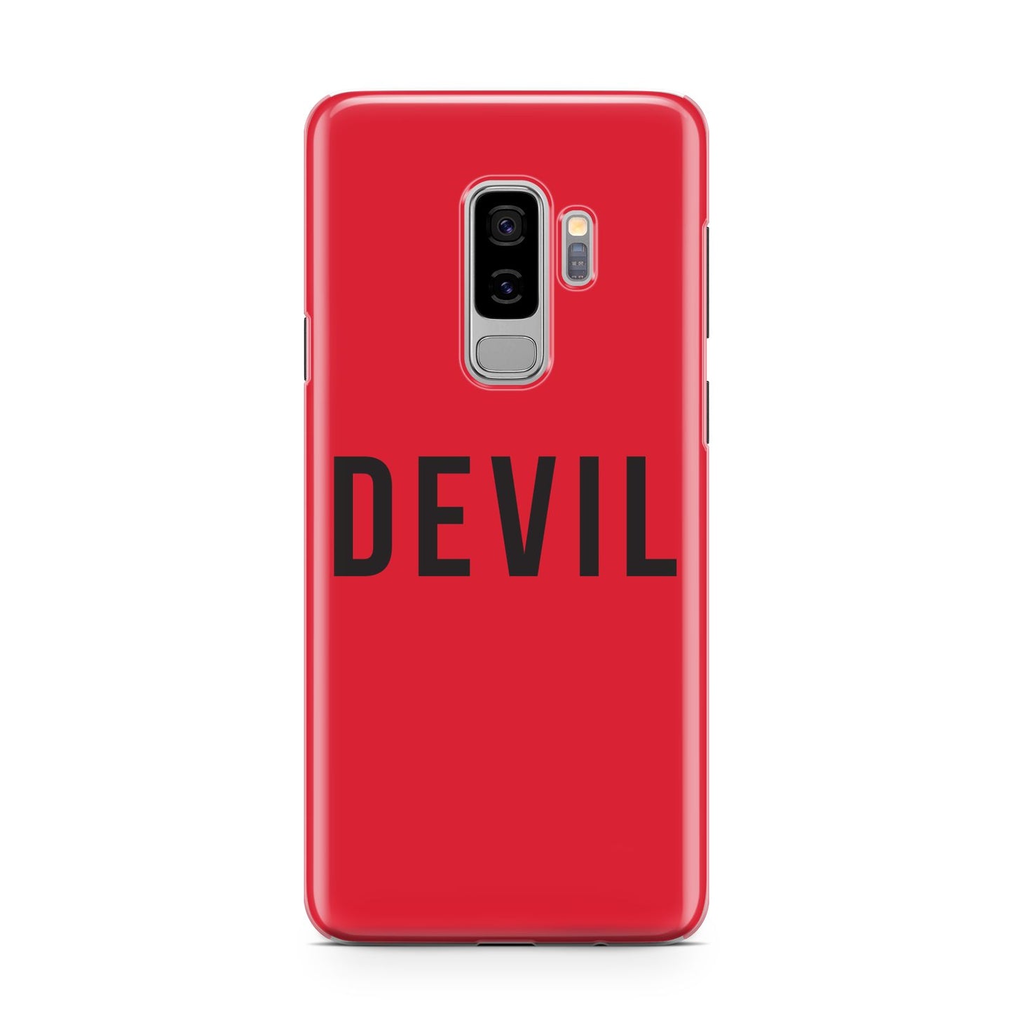 Halloween Red Devil Samsung Galaxy S9 Plus Case on Silver phone