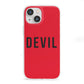 Halloween Red Devil iPhone 13 Mini Clear Bumper Case