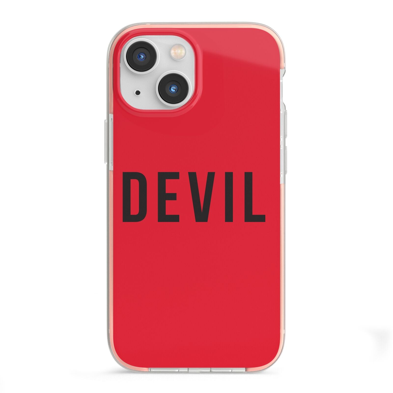 Halloween Red Devil iPhone 13 Mini TPU Impact Case with Pink Edges