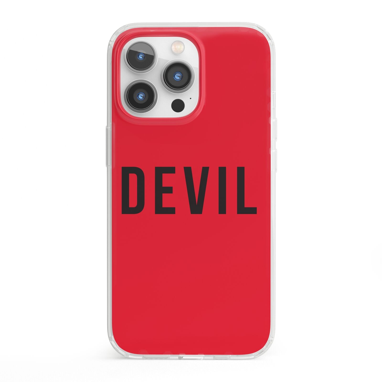 Halloween Red Devil iPhone 13 Pro Clear Bumper Case