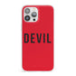Halloween Red Devil iPhone 13 Pro Max Clear Bumper Case