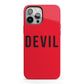 Halloween Red Devil iPhone 13 Pro Max Full Wrap 3D Tough Case