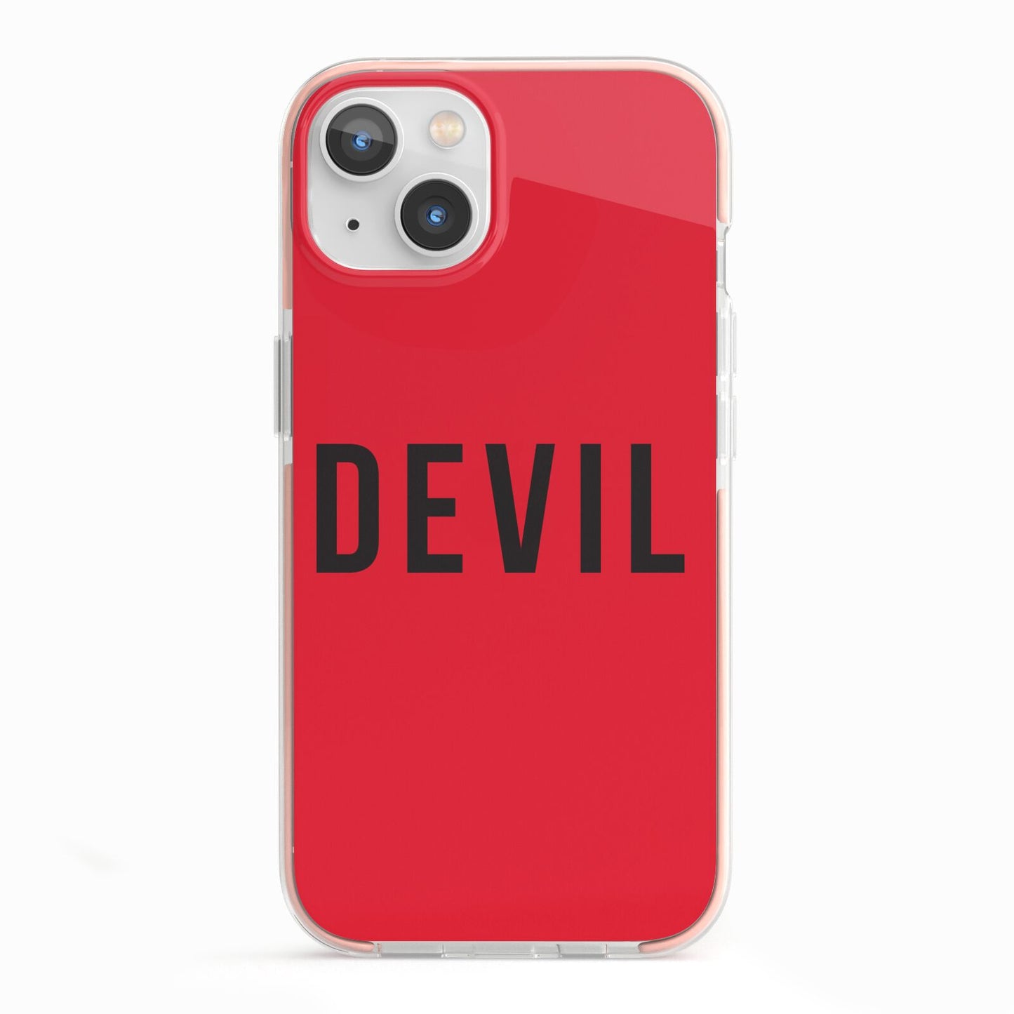 Halloween Red Devil iPhone 13 TPU Impact Case with Pink Edges