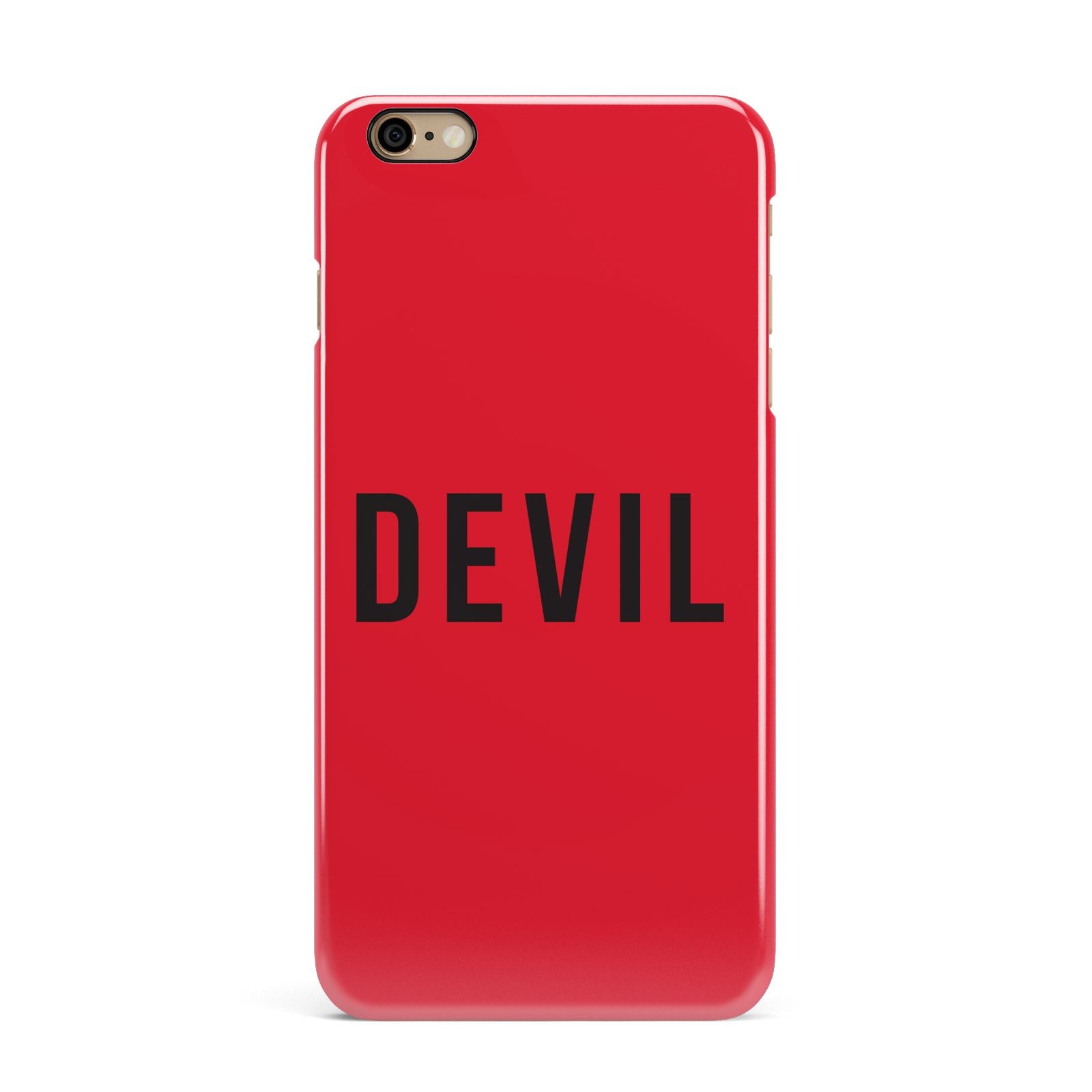 Halloween Red Devil iPhone 6 Plus 3D Snap Case on Gold Phone