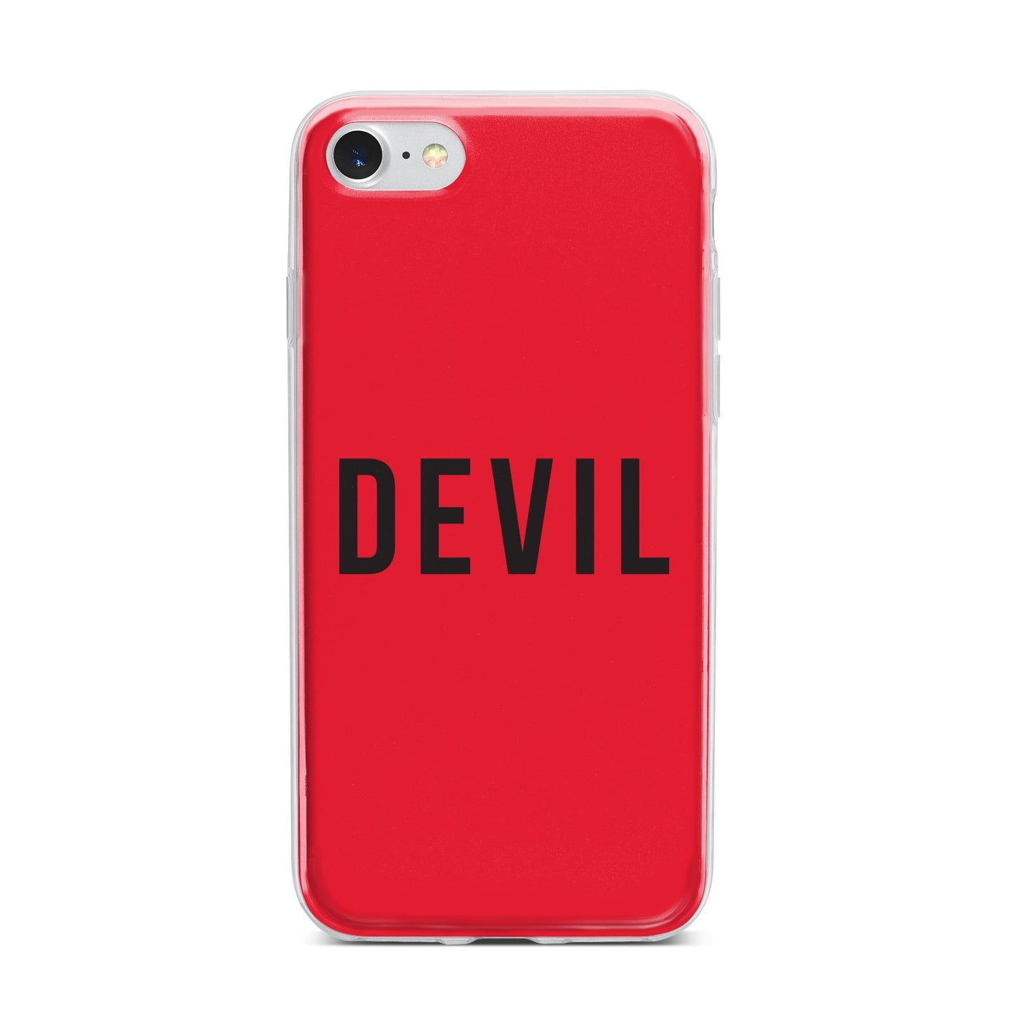 Halloween Red Devil iPhone 7 Bumper Case on Silver iPhone