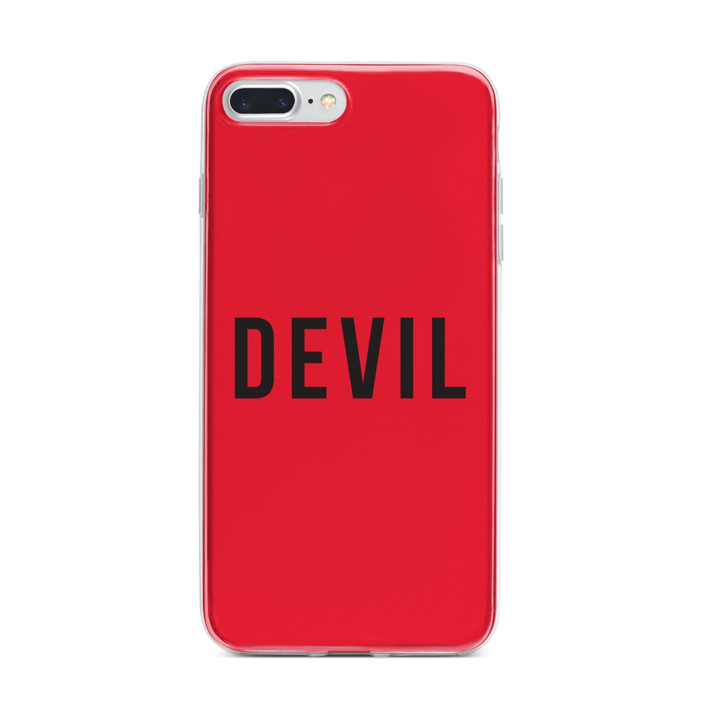 Halloween Red Devil iPhone 7 Plus Bumper Case on Silver iPhone