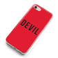 Halloween Red Devil iPhone 8 Bumper Case on Silver iPhone Alternative Image