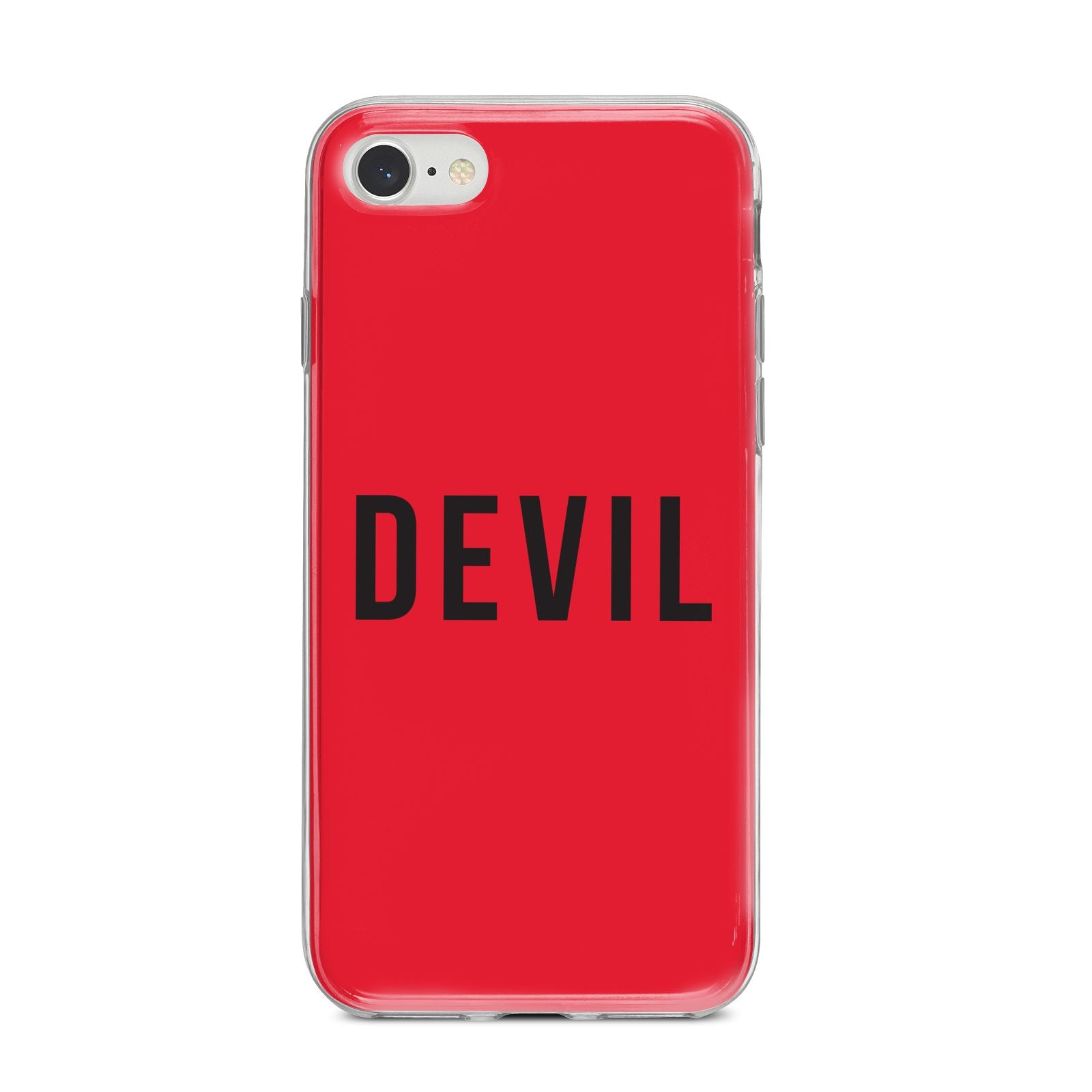 Halloween Red Devil iPhone 8 Bumper Case on Silver iPhone