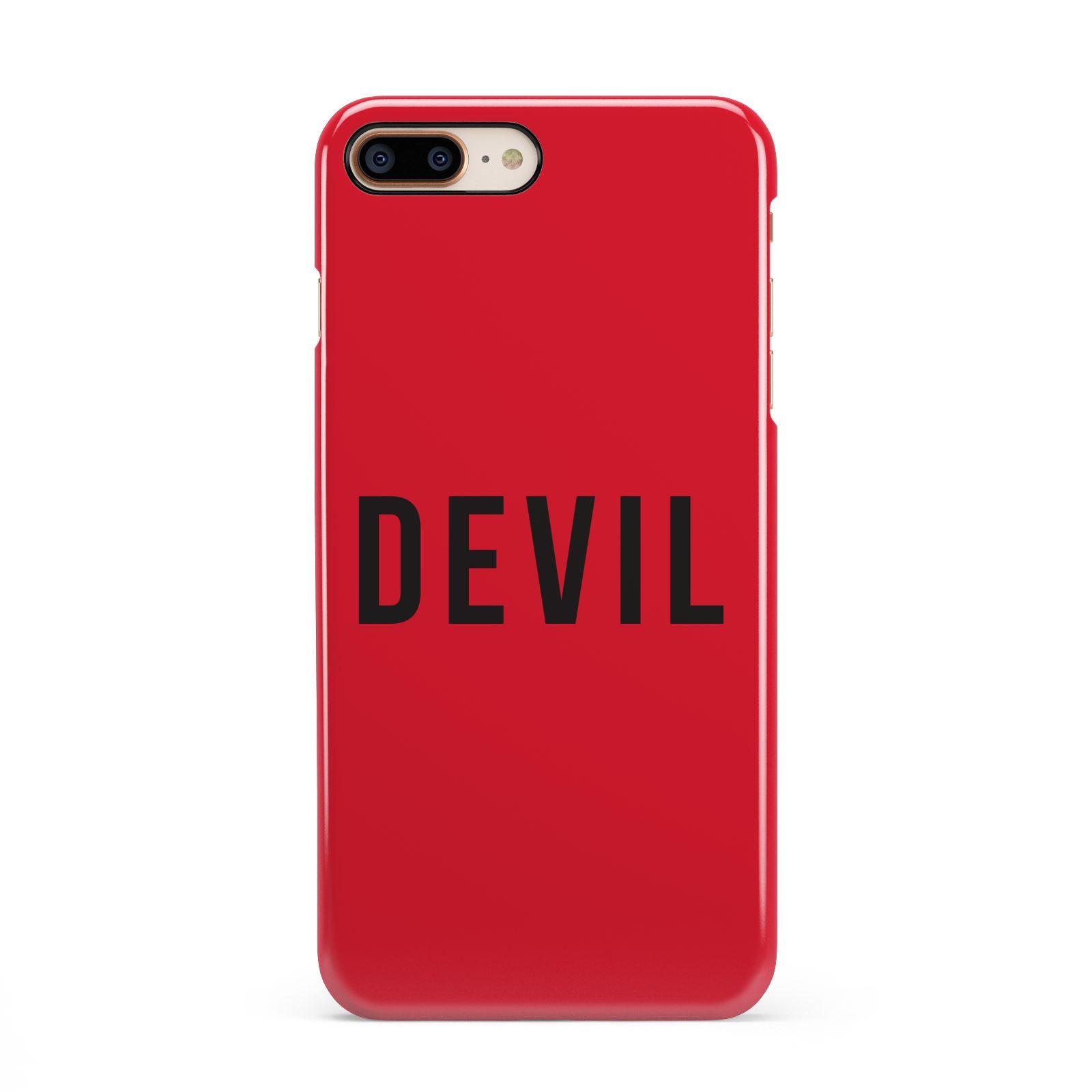 Halloween Red Devil iPhone 8 Plus 3D Snap Case on Gold Phone
