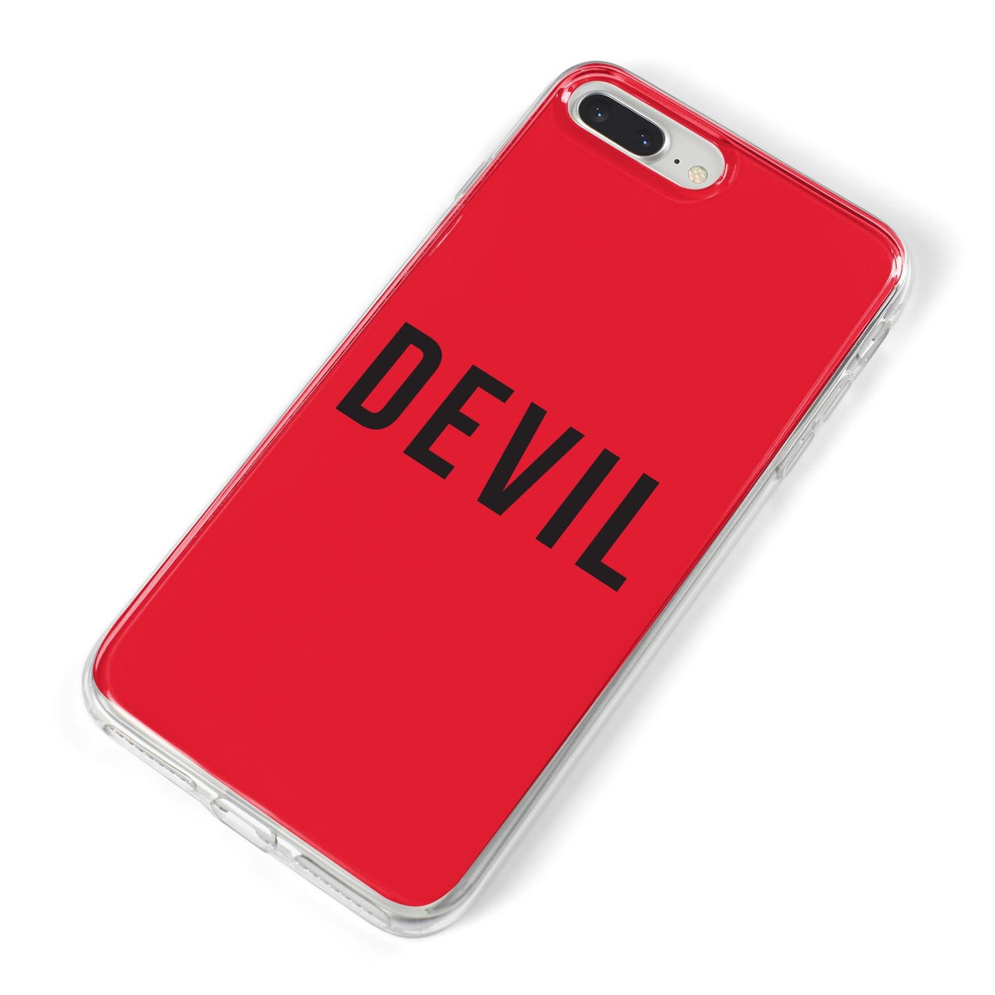 Halloween Red Devil iPhone 8 Plus Bumper Case on Silver iPhone Alternative Image