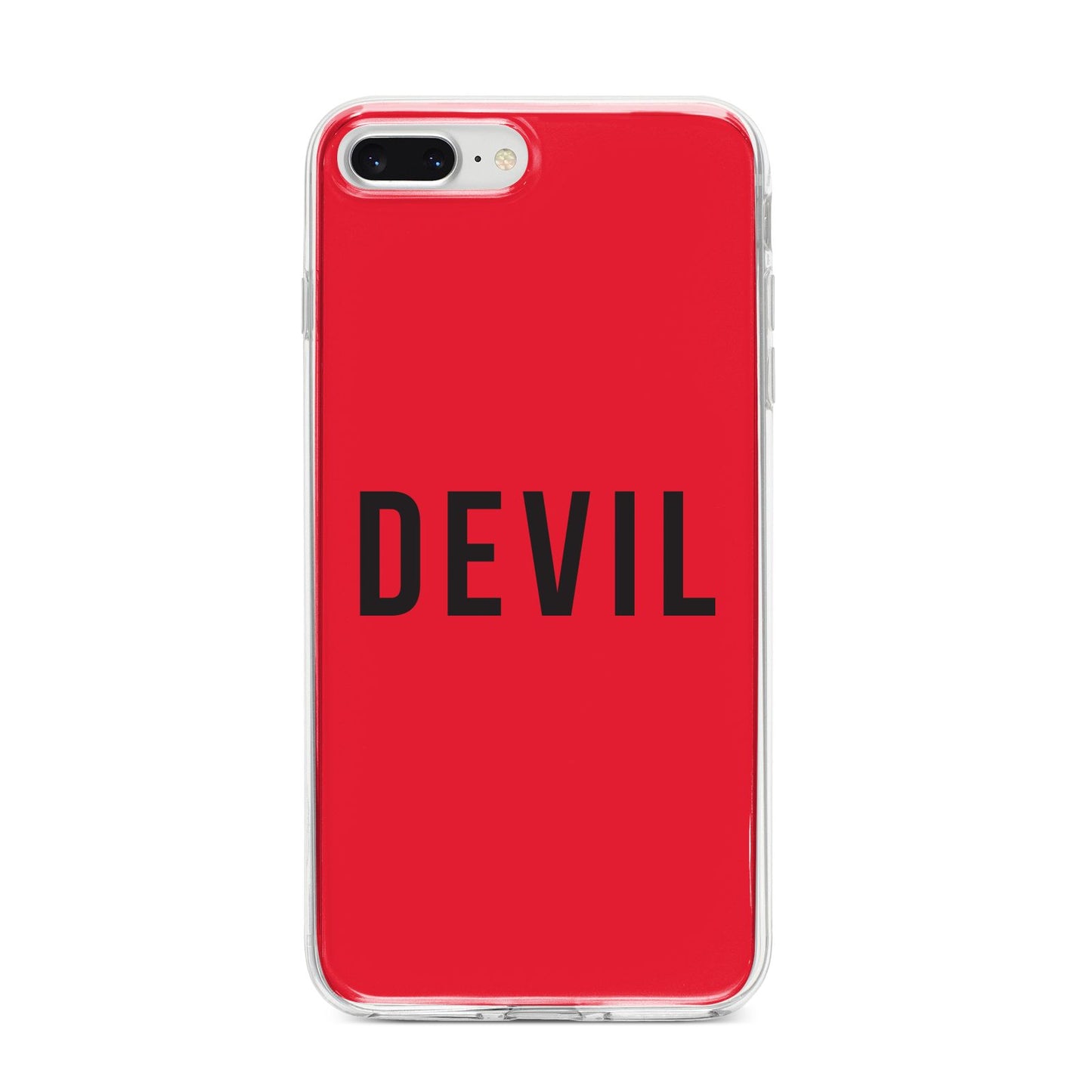 Halloween Red Devil iPhone 8 Plus Bumper Case on Silver iPhone