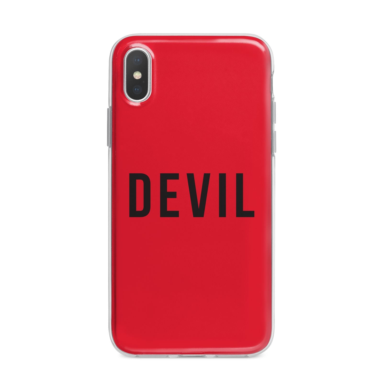 Halloween Red Devil iPhone X Bumper Case on Silver iPhone Alternative Image 1