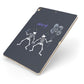 Halloween Skeleton Apple iPad Case on Gold iPad Side View