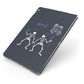 Halloween Skeleton Apple iPad Case on Grey iPad Side View