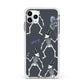 Halloween Skeleton Apple iPhone 11 Pro Max in Silver with White Impact Case