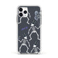 Halloween Skeleton Apple iPhone 11 Pro in Silver with White Impact Case