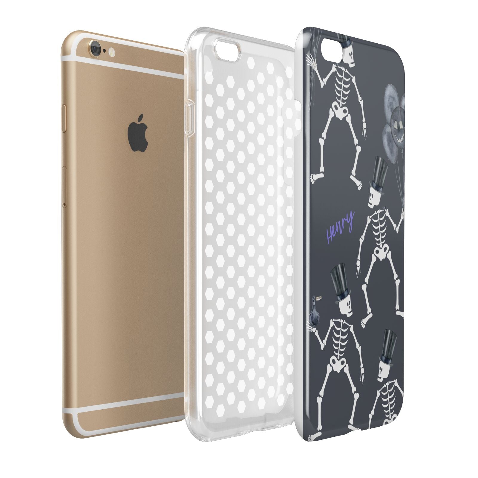 Halloween Skeleton Apple iPhone 6 Plus 3D Tough Case Expand Detail Image