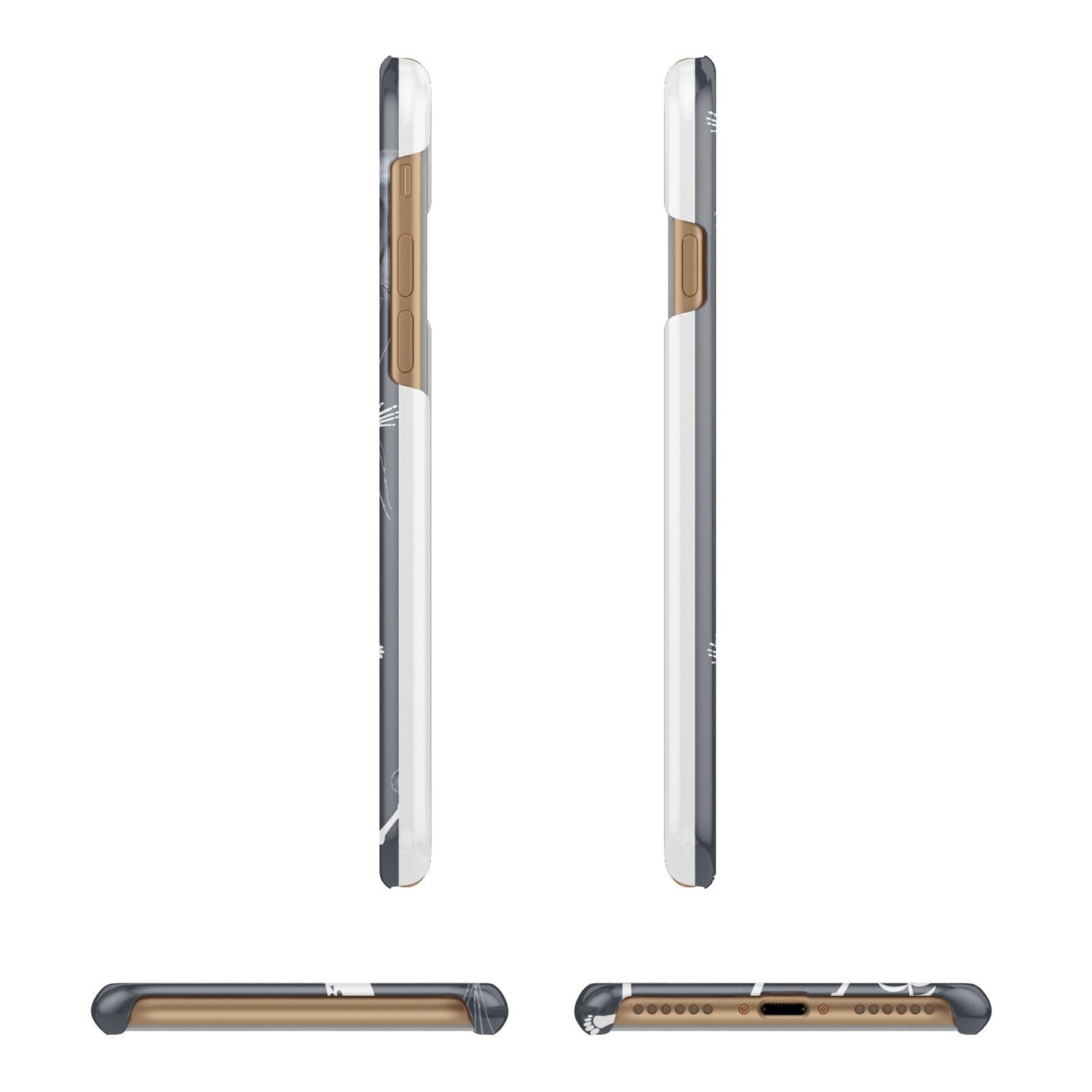 Halloween Skeleton Apple iPhone 7 8 3D Wrap Snap Case Angled Images