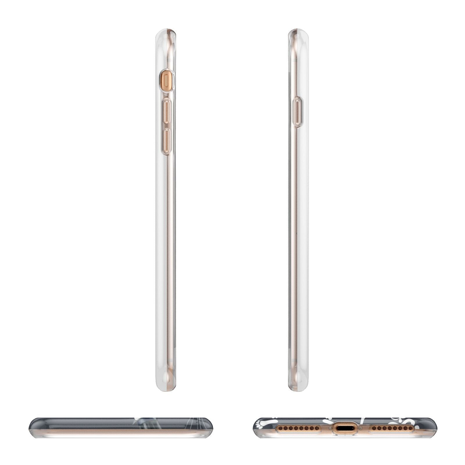 Halloween Skeleton Apple iPhone 7 8 Plus 3D Wrap Tough Case Alternative Image Angles