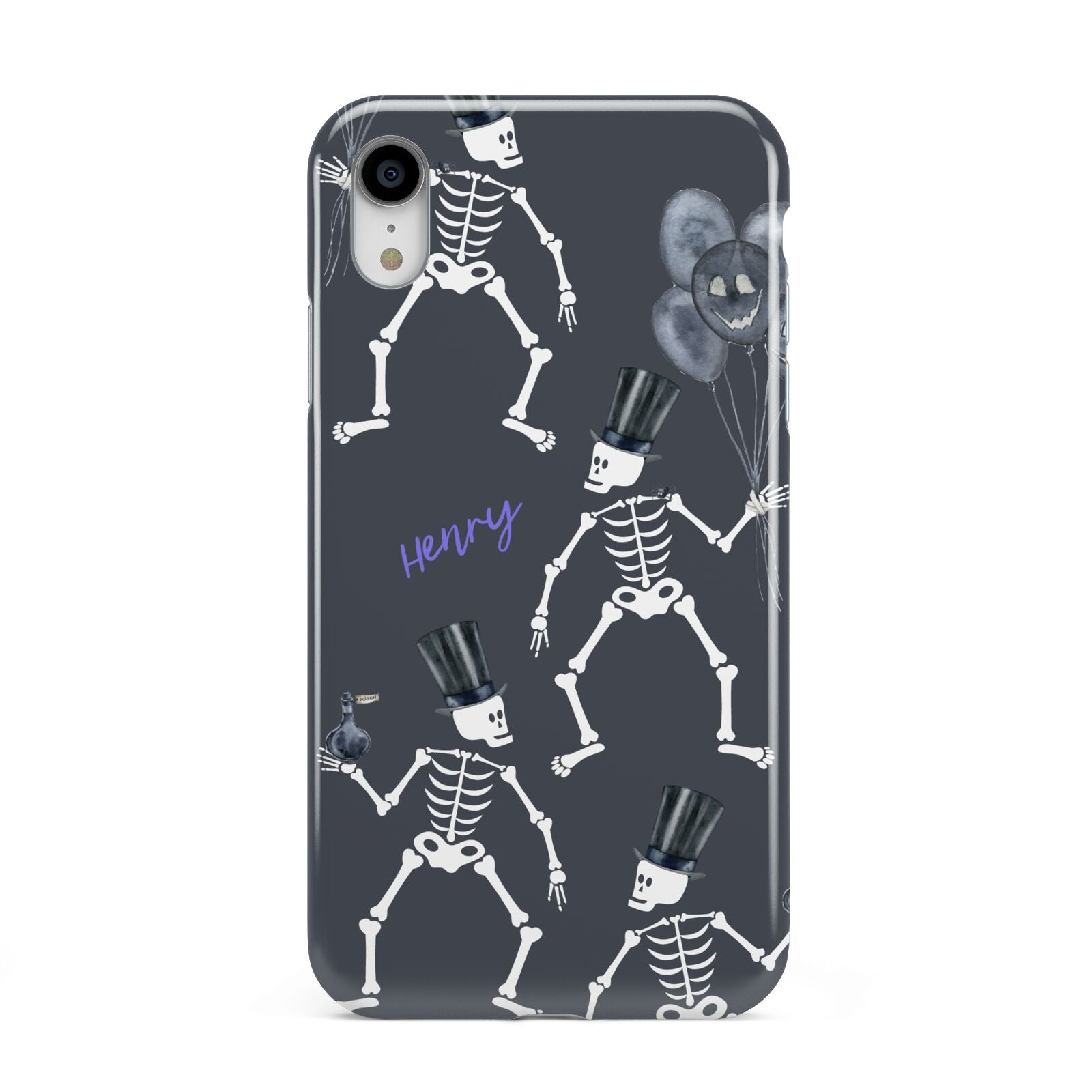 Halloween Skeleton Apple iPhone XR White 3D Tough Case