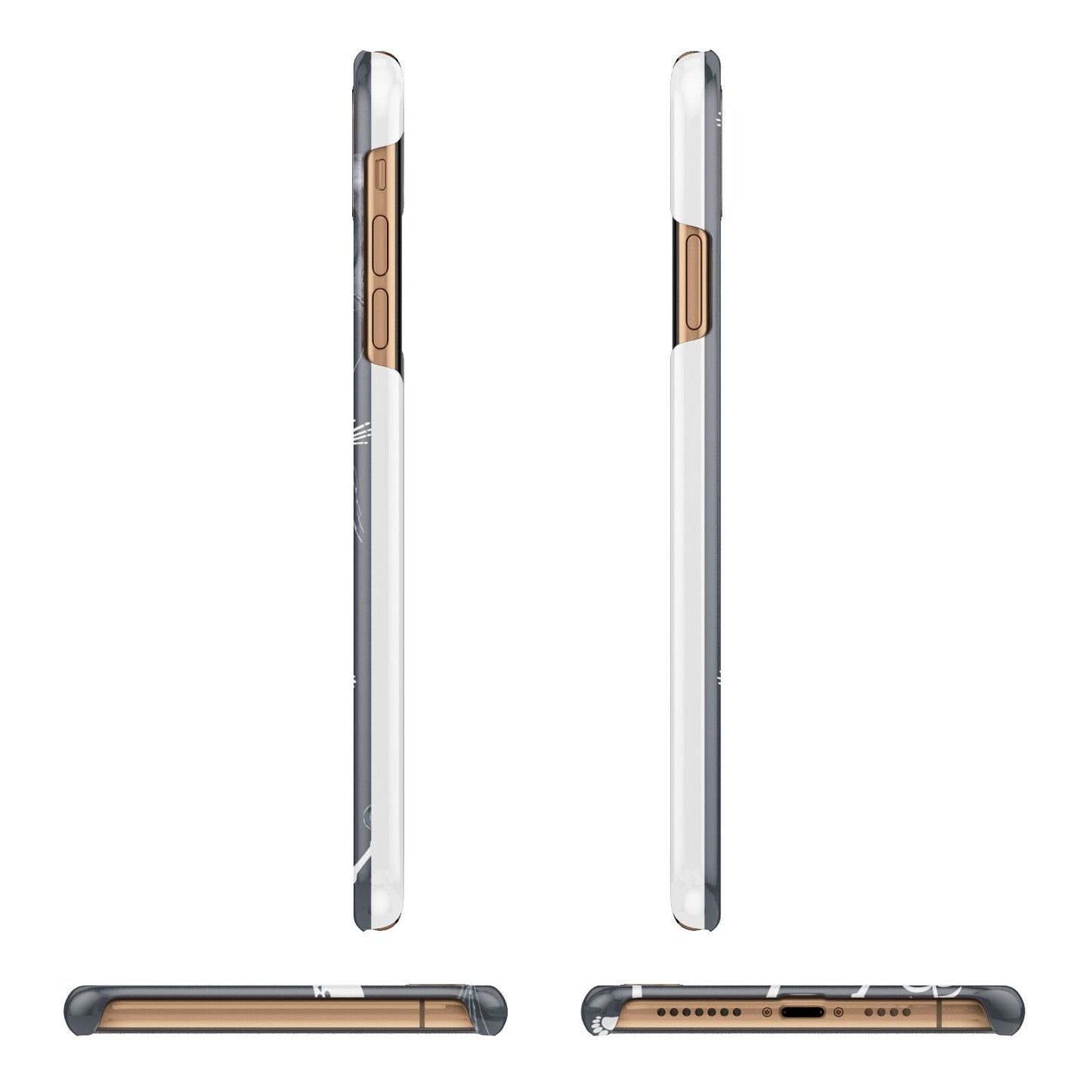 Halloween Skeleton Apple iPhone Xs Max 3D Wrap Snap Case Angled Images