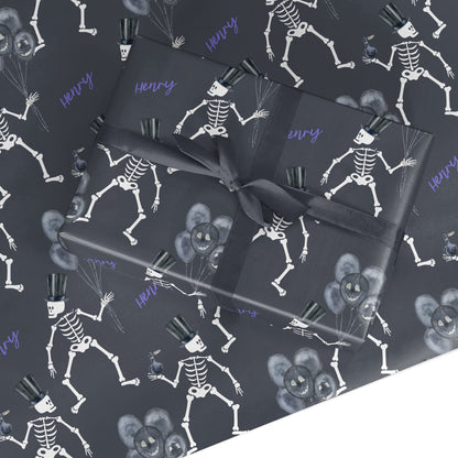 Halloween Skeleton Custom Wrapping Paper