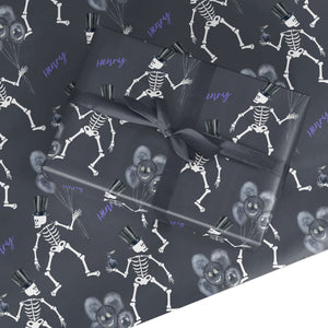 Halloween-Skelett-Geschenkpapier