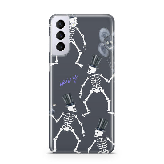 Halloween Skeleton Samsung S21 Plus Phone Case