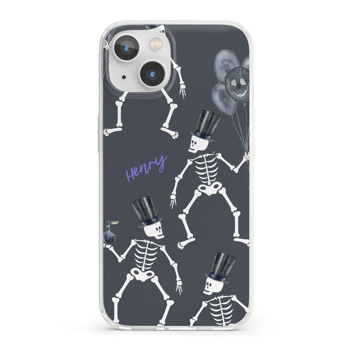 Halloween Skeleton iPhone 13 Clear Bumper Case