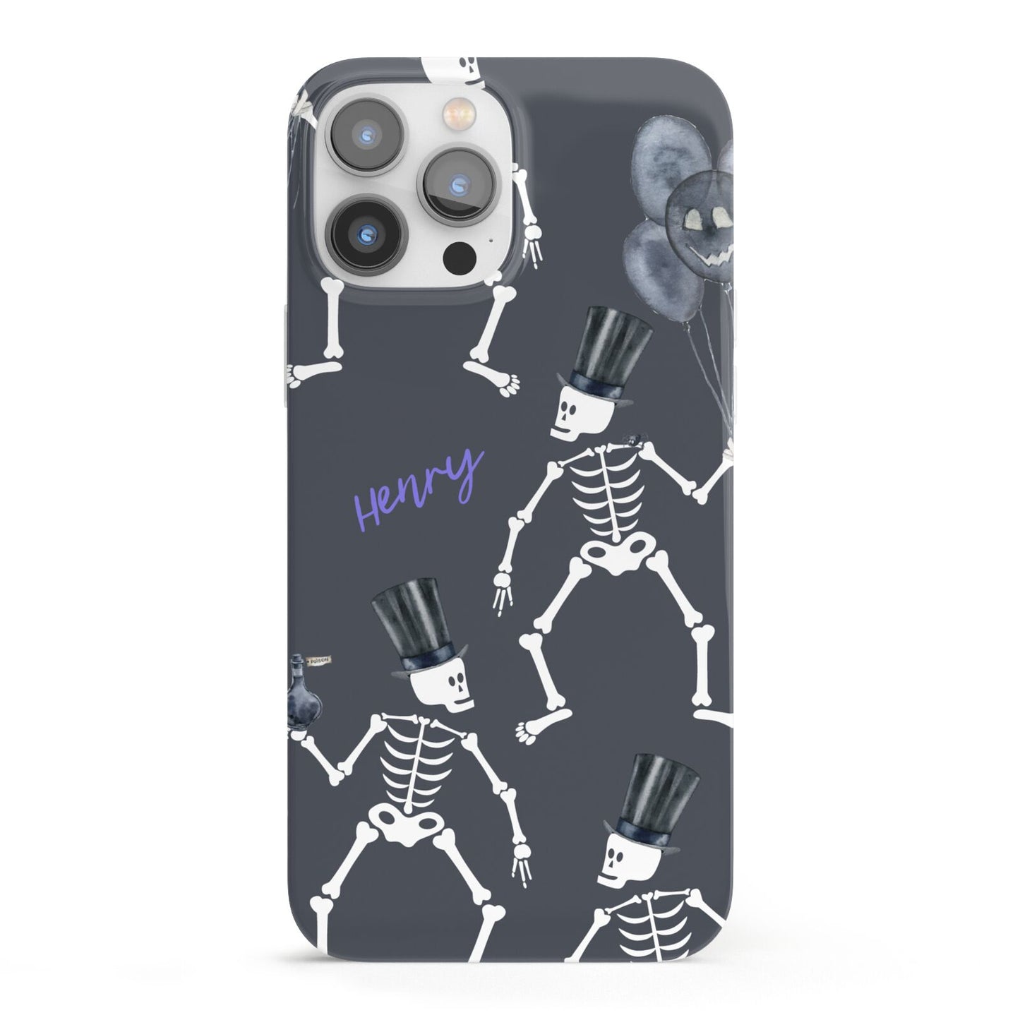 Halloween Skeleton iPhone 13 Pro Max Full Wrap 3D Snap Case