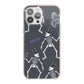 Halloween Skeleton iPhone 13 Pro Max TPU Impact Case with Pink Edges