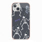 Halloween Skeleton iPhone 13 TPU Impact Case with Pink Edges