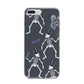 Halloween Skeleton iPhone 7 Plus Bumper Case on Silver iPhone